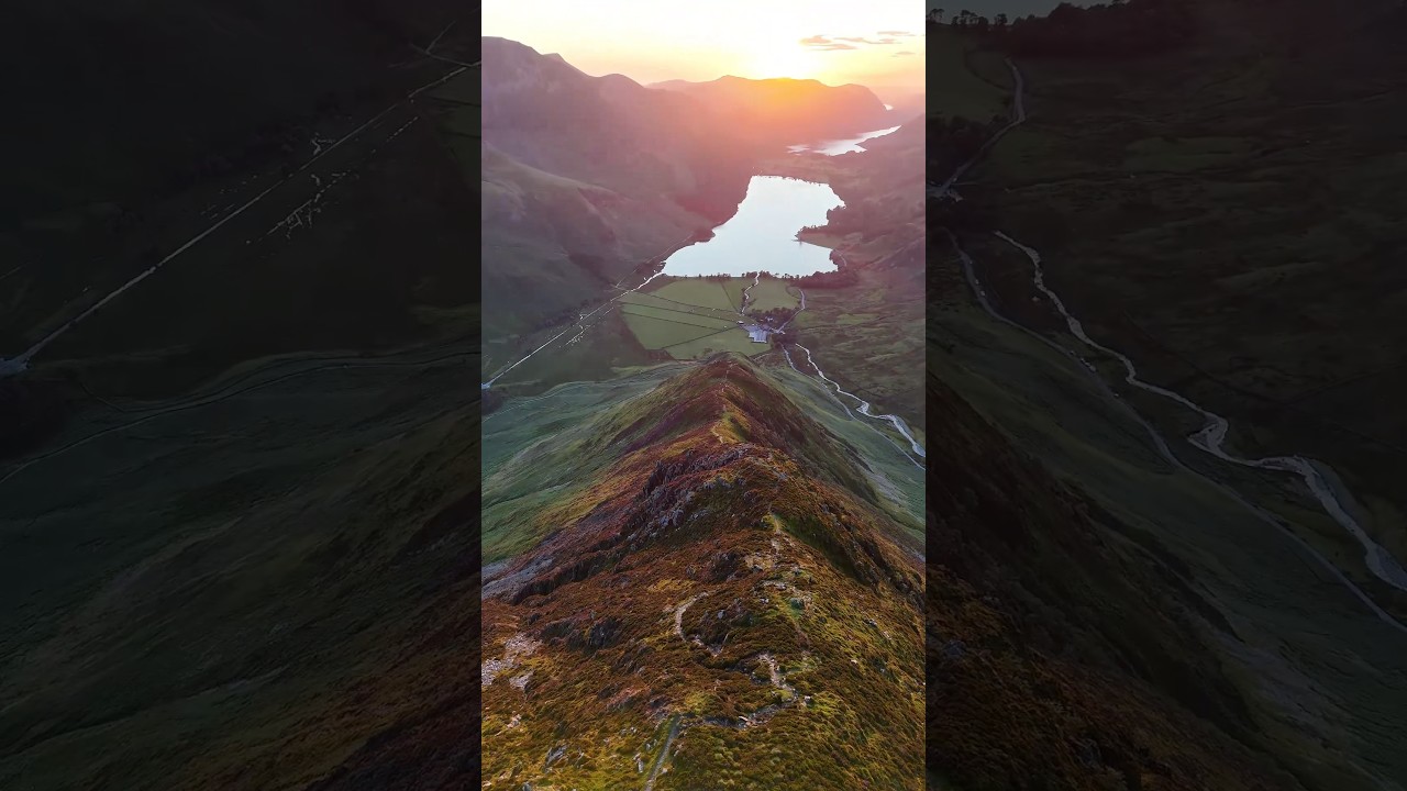 Insane Wild Camping Sunset with the Dogs on Fleetwith Pike ⛰️ #mountains #camping