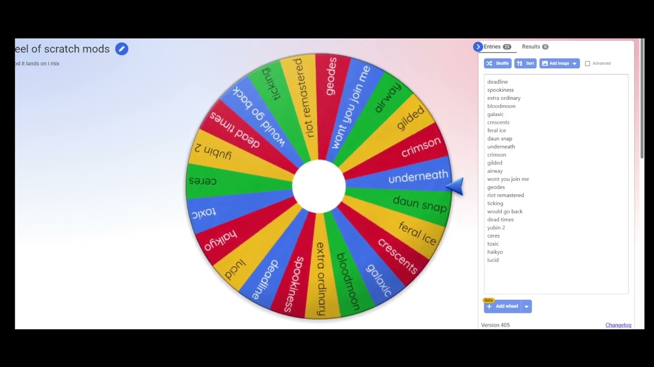 wheel of scratch mods part 5