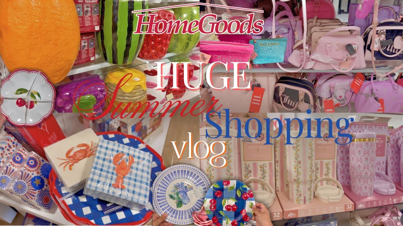 HUGE SUMMER HOMEGOODS SHOPPING VLOG ☀️🍉🌊🏖️🦀🐚 