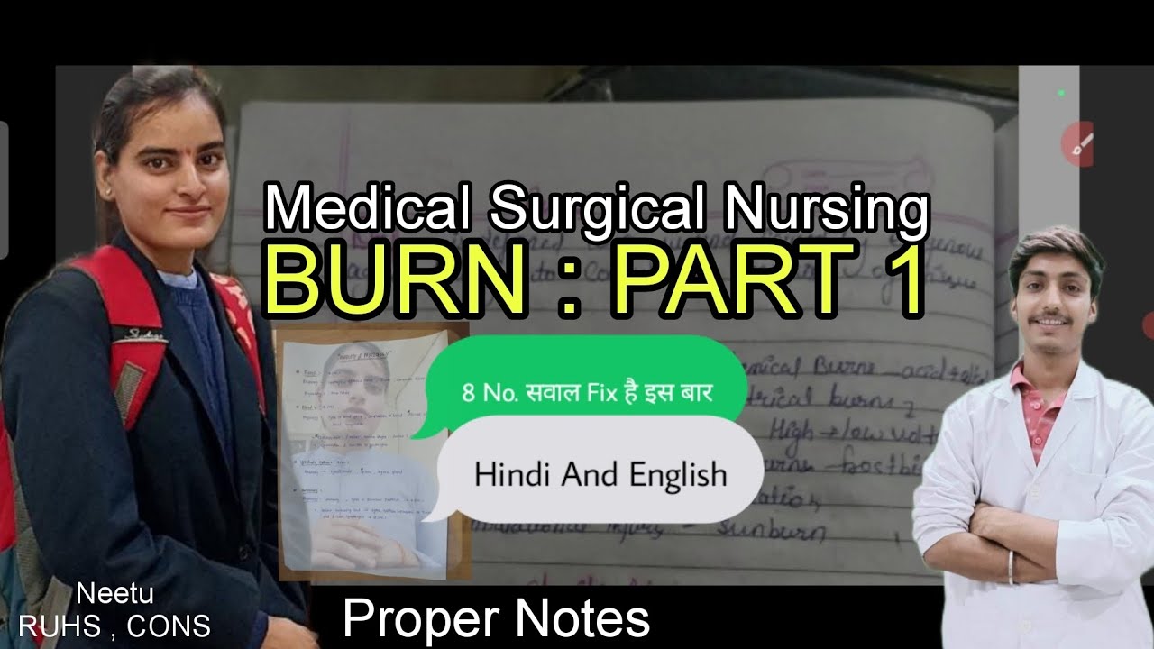 Burn || Medical Surgical Nursing || Hindi And English || Easy Explanation