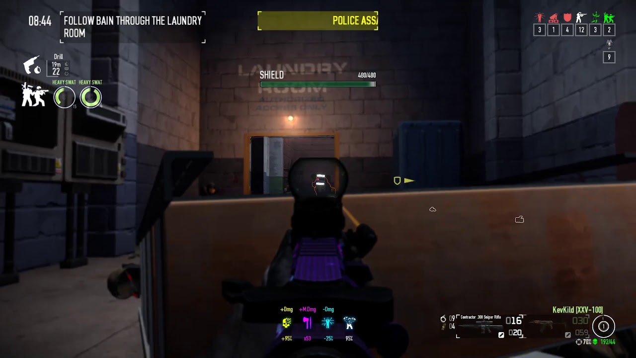 Payday 2 - Hell's Island DSOD Solo Loud (No AI/Downs/Deploy/Assets) - Anarchist Sniper