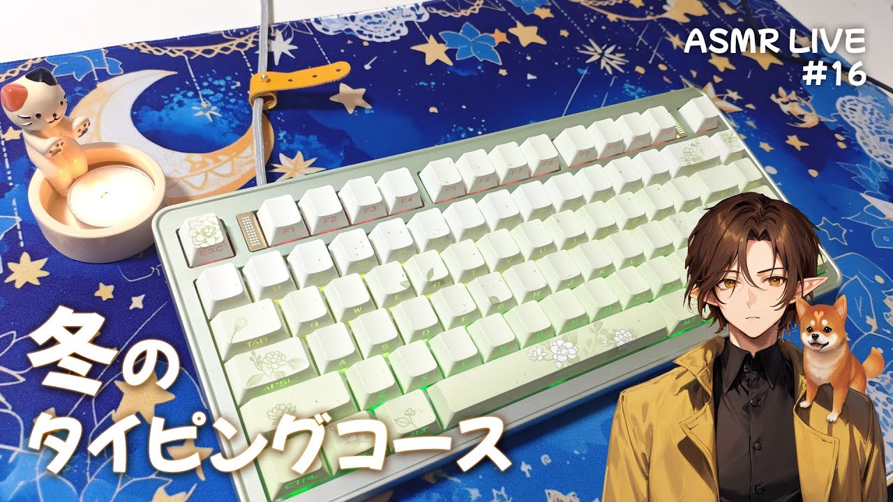【ASMR LIVE】#16 冬のタイピングコース | Keyboard Typing Sounds