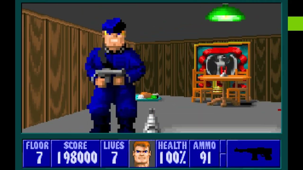 Wolfenstein 3D Gameplay Epsiode 1 Floor 7