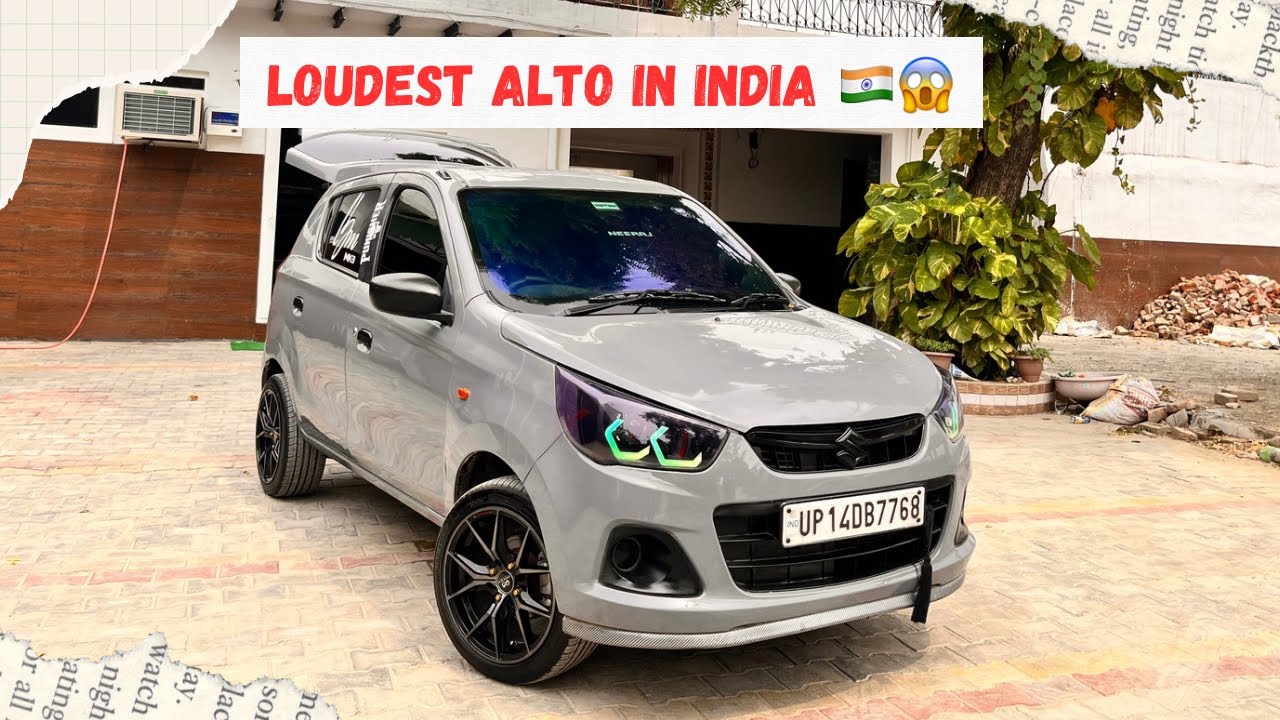 India 🇮🇳 loduest Alto is here 😱🤟🏻 10 lakh ruppes music system with 7000 rms ✅ #modifiedalto