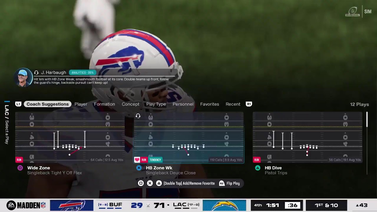 Playing madden 26