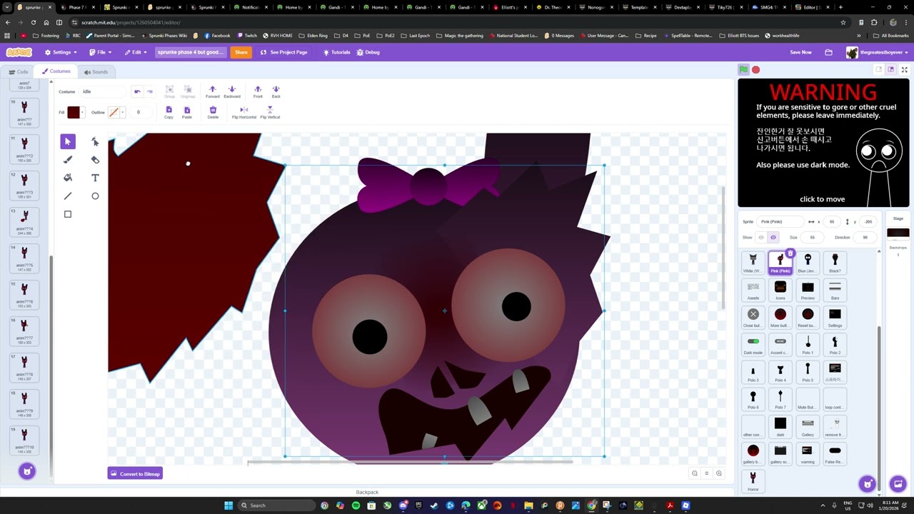 making last of my sprunki phase 4 mod(final part)