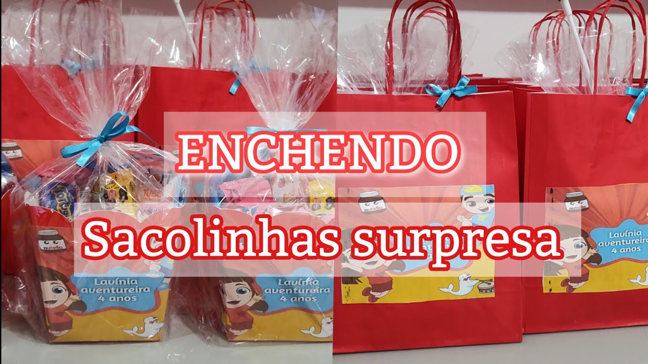 PREPARATIVOS | ENCHENDO SACOLINHAS SURPRESAS | TEMA LUCAS NETO E AVENTUREIRA VERMELHA | 4 ANOS