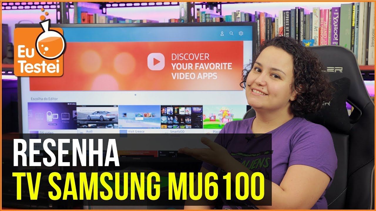 A TV 4K mais barata da Samsung: MU6100 - Vídeo Resenha EuTestei Brasil