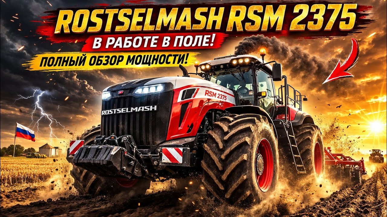 ЭТОТ ТРАКТОР ШОКИРУЕТ ВСЕХ! Rostselmash RSM 2375 В РАБОТЕ В ПОЛЕ