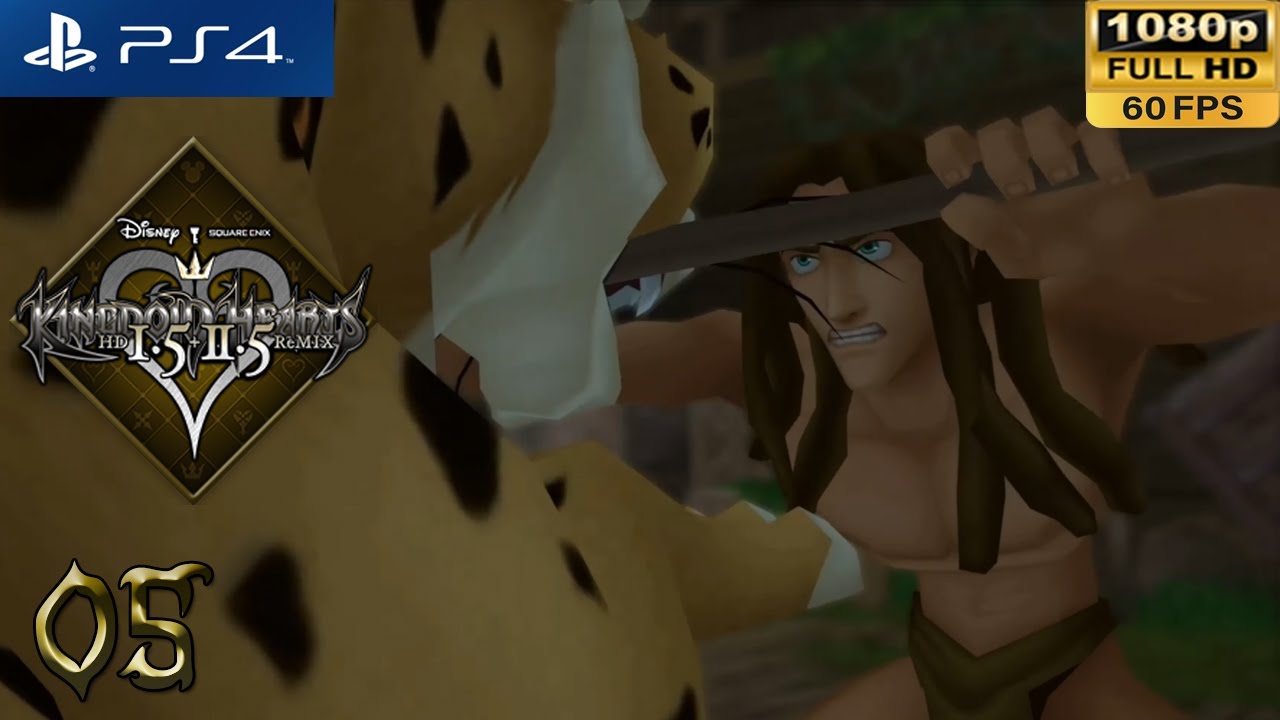 [PS4 1080p 60fps] Kingdom Hearts 1 Walkthrough Part 5 Deep Jungle 1/2 - KH HD 1.5 + 2.5 Remix
