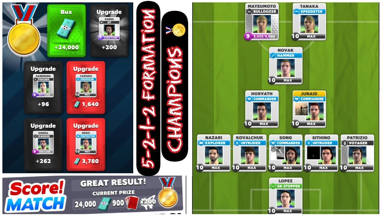 Score! Match - Formation 5-2-1-2 FULL Event Champion 🏅