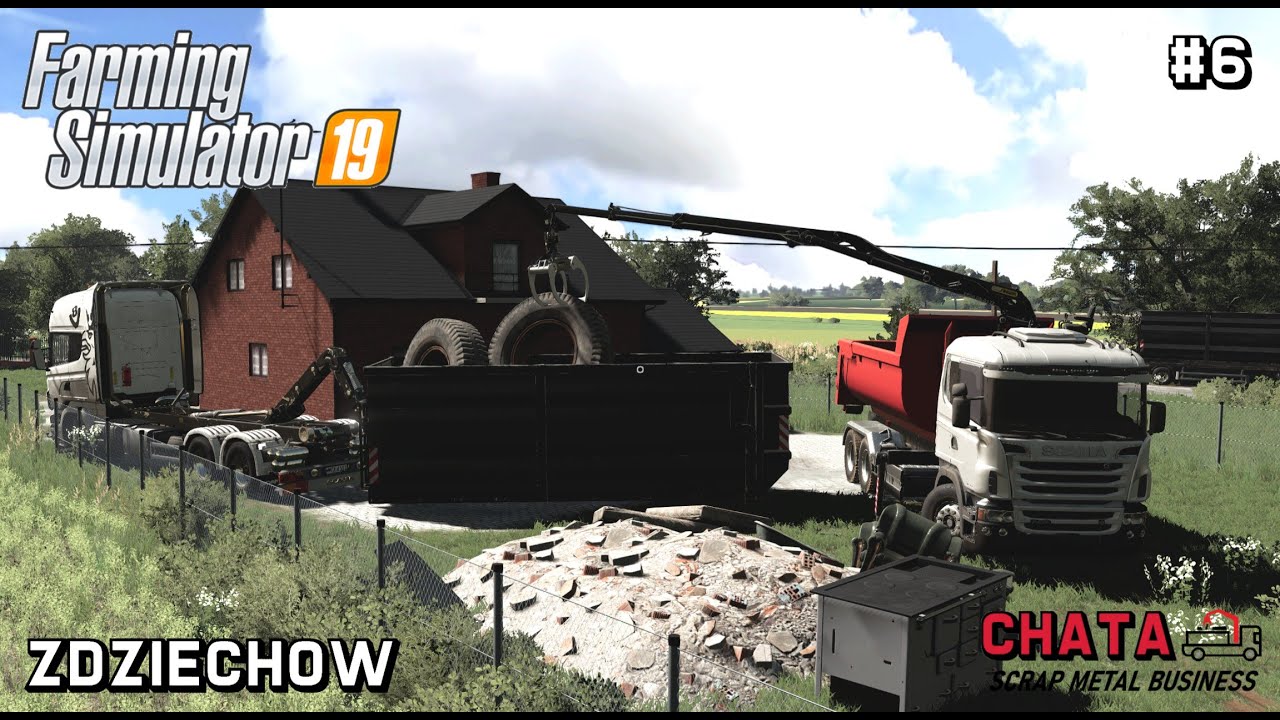 Cleaning BIG scrap from the yard | Scrap business on Zdziech&oacute;w | Farming Simulator 19 | Episode 6