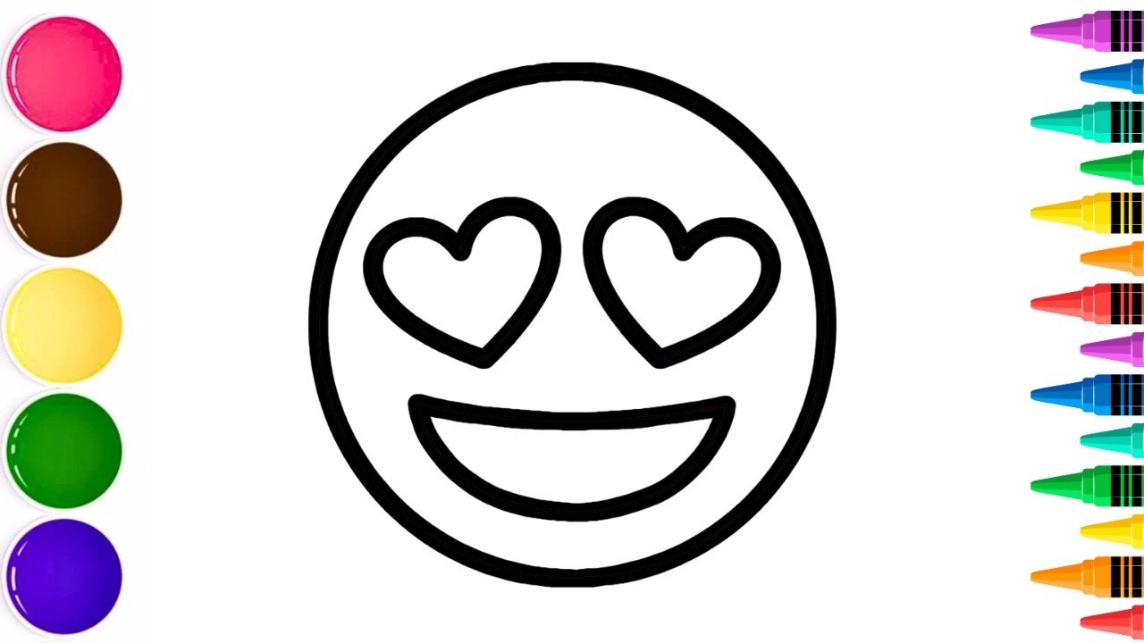 How to Draw a Emoji  Drawing Easy  | Emoji Drawing with Heart for Beginners in Easy way  | Emoji ||