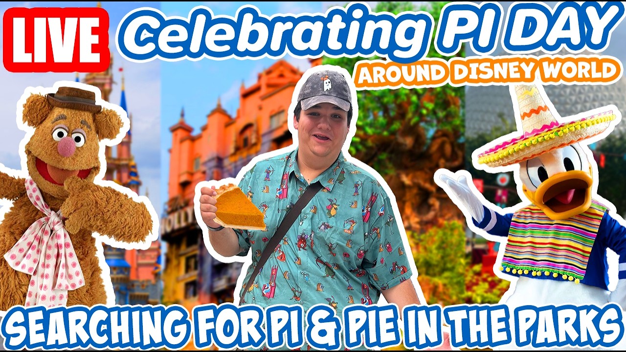 🔴Live: Celebrating Pi Day Around Disney World! - Search for Pi & Pie - Disney World Livestream