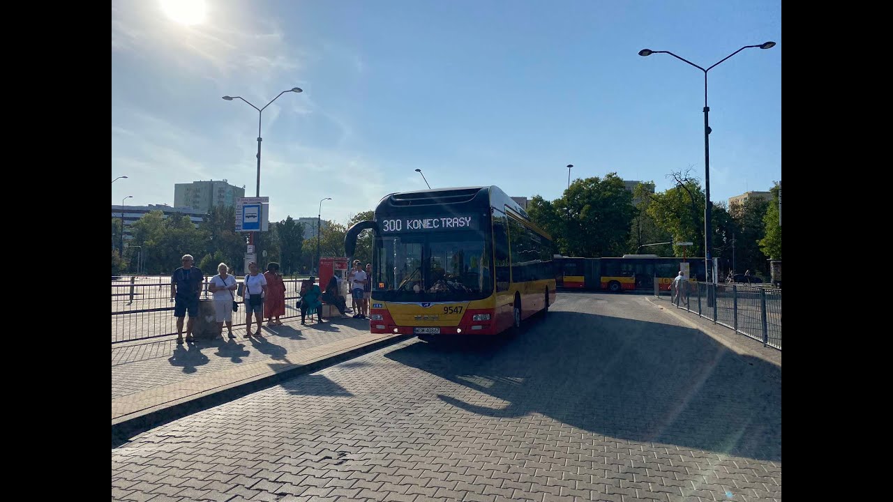 Przejazd linia 300 [9547] z Tor Służewiec do Metro Wilanowska