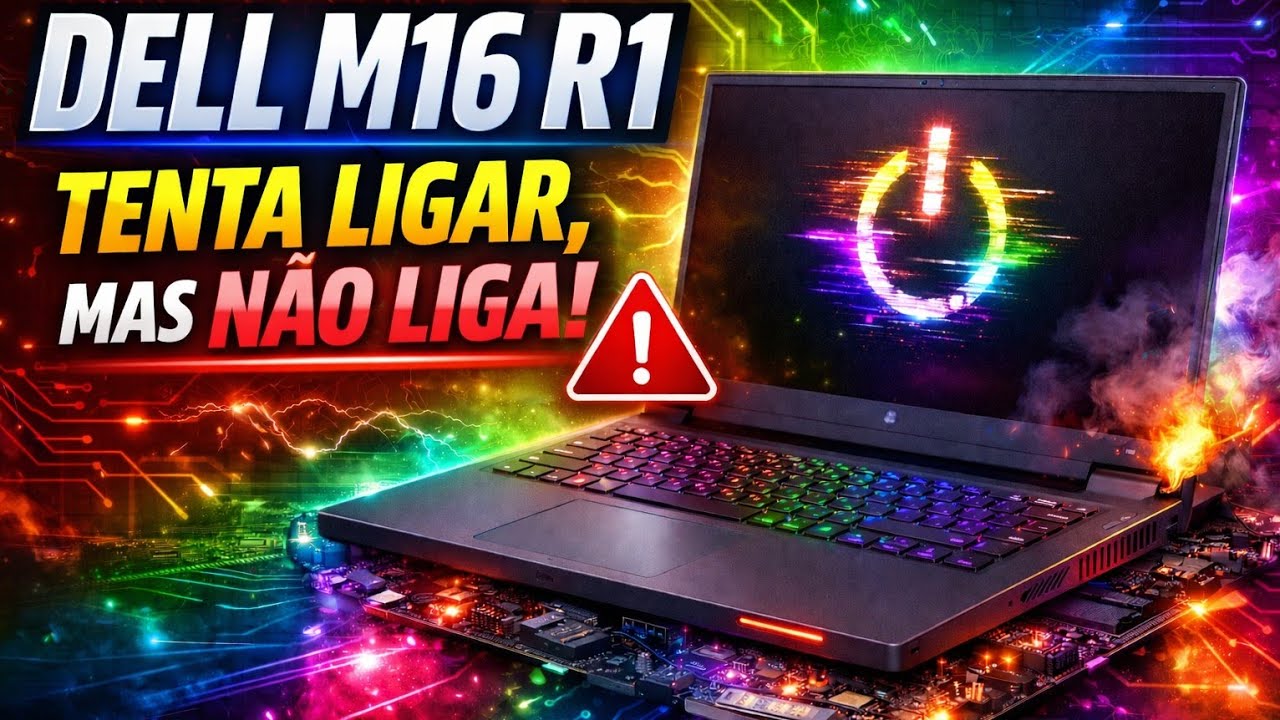 NOTEBOOK ALIENWARE M16 R1, TENTA LIGAR MAIS NÃO CONSEGUE, MAQUINA MAIS PODEROSA QUE JÁ REPAREI 