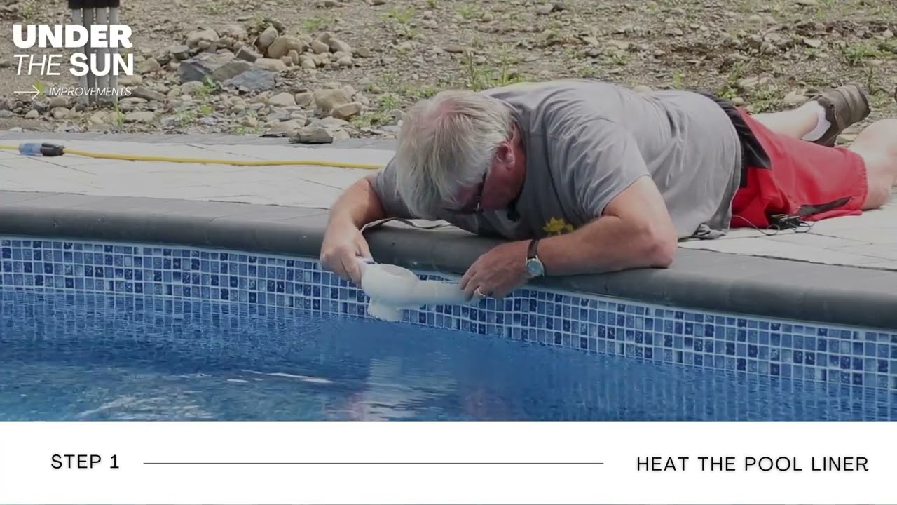 Under The Sun Improvements Video - A pro-tip putting the pool liner back in the track