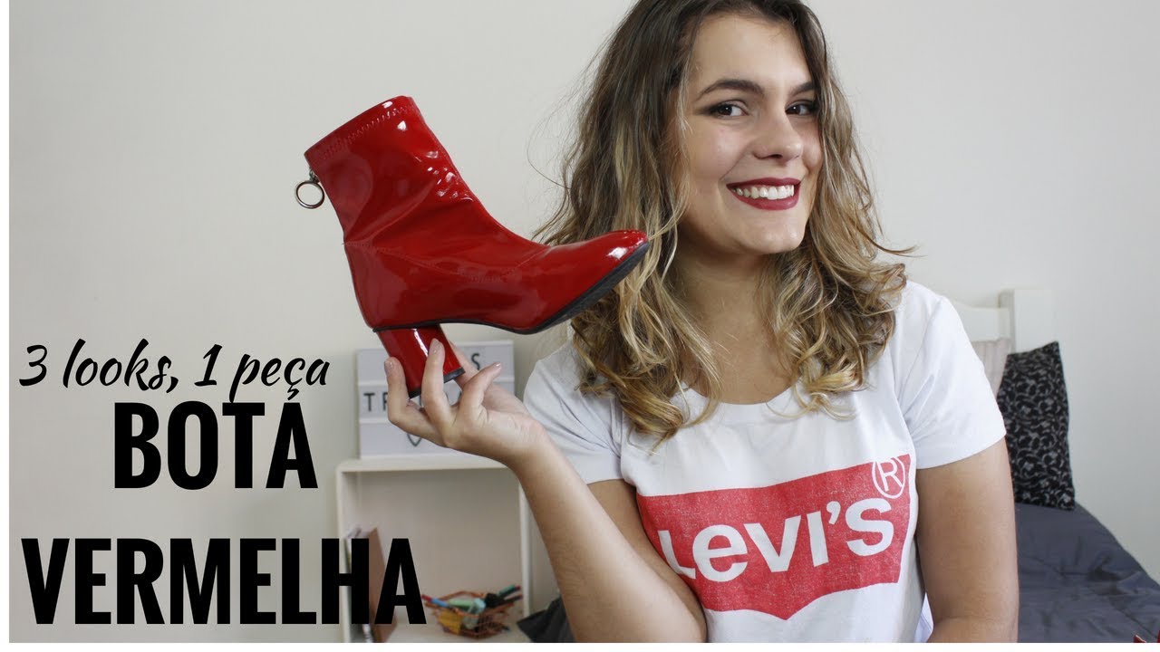 [3 LOOKS, 1 PEÇA] COMO USAR BOTA VERMELHA | JÉSS TRINDADE
