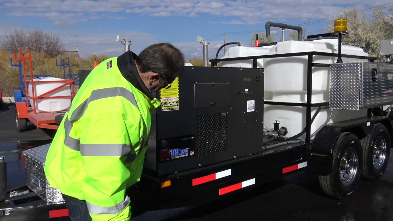 XtremeFlow 3 1840 Trailer Sewer Jetter from HotJetUSA