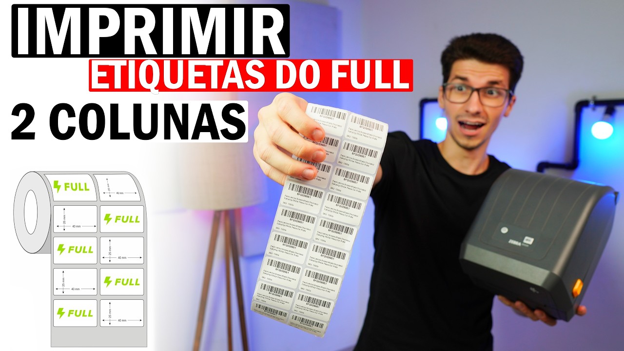 COMO IMPRIMIR ETIQUETAS DO FULL DUAS COLUNAS NA IMPRESSORA TERMICA ZEBRA