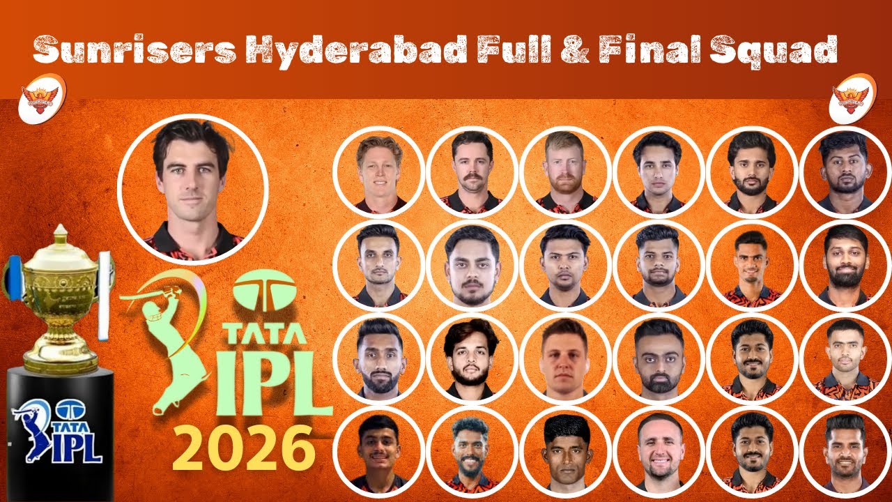 SRH Final Squad 2026 🔥 | Full Players List with Auction Price | IPL 2026 SRH Team