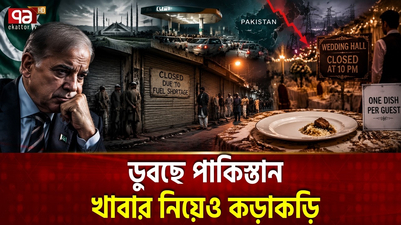 এক পদ দিয়ে বিয়ের খাবার, পাকিস্তানে দুরাবস্থা | Pakistan Economic Crisis | Ekattor TV