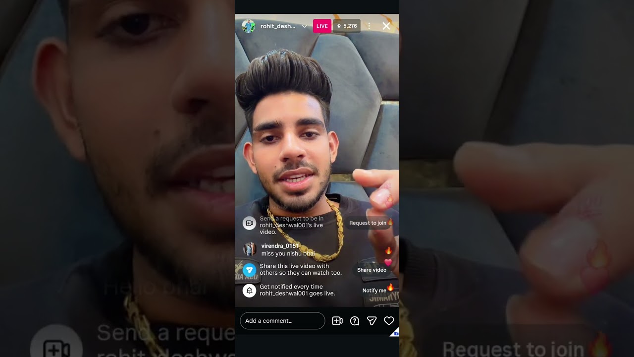 Rohit deshwal live on Instagram 
