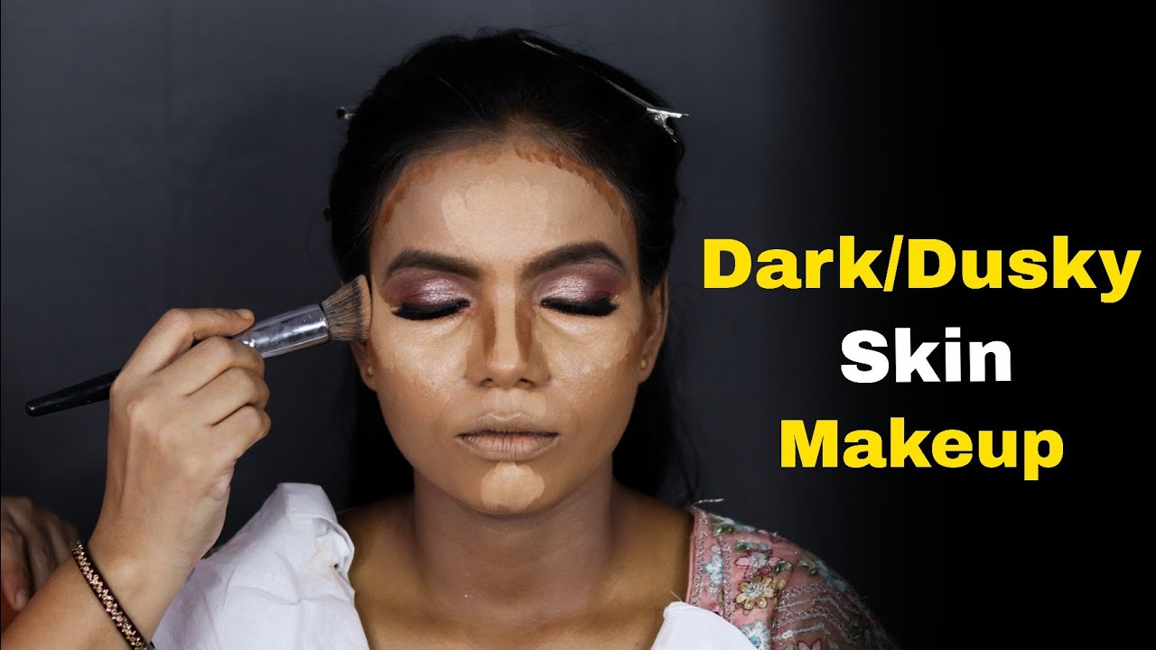 Online Class | Dark/Dusky skin makeup tutorial step by step in Hindi | Makeup base kaise banaye 