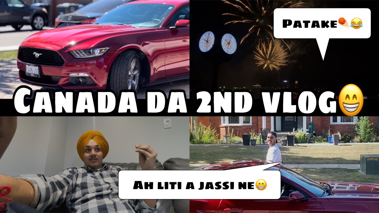 Jassi di mustang🚗 | oakville lakeshore😁 | Niagara falls night crackers show ✨ | gedde | #vlog