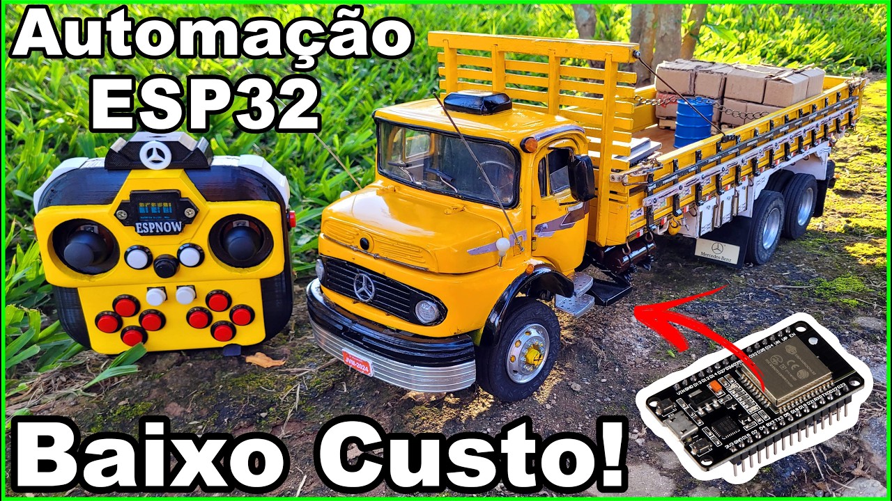 O INCRÍVEL Caminhão de Controle Remoto Com Esp32 Mini Truck MB1113 - AJUSTES FINAIS 