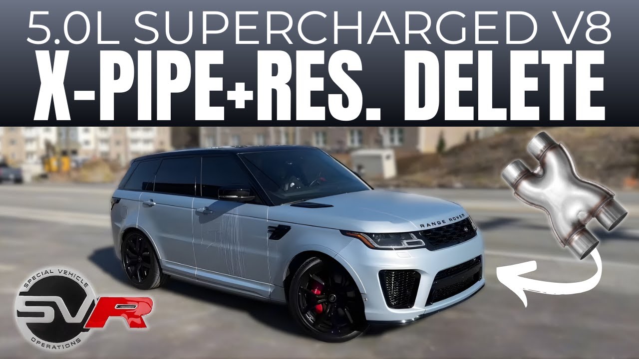 Range Rover SVR 2022 года выпуска, 5,0-литровый двигатель V8 с турбонаддувом, установкой X-Pipe и...