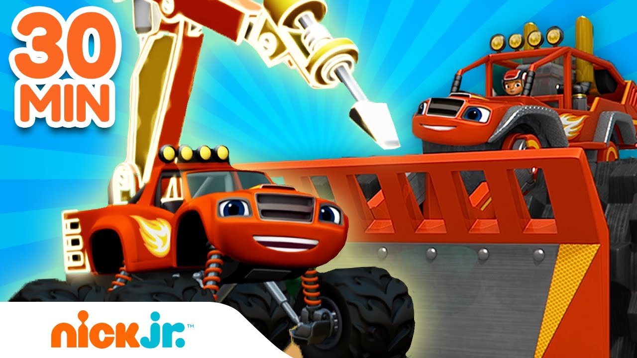 Blaze und die Monster-Maschinen | 30 MINUTEN Bauarbeiter-Rettungen! 🚜 | Nick Jr. Deutschland