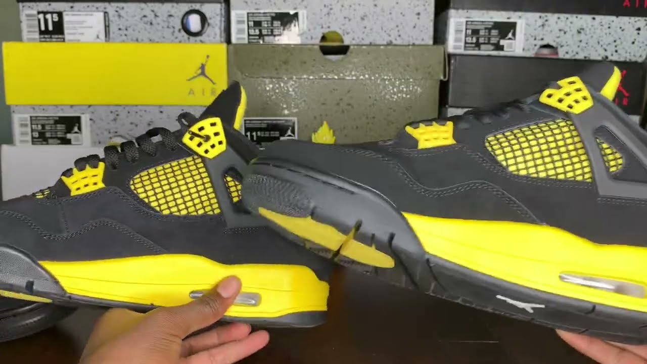 [Update Video 25] - Jordan 4 Retro: Thunder Real Vs. Fake 2023
