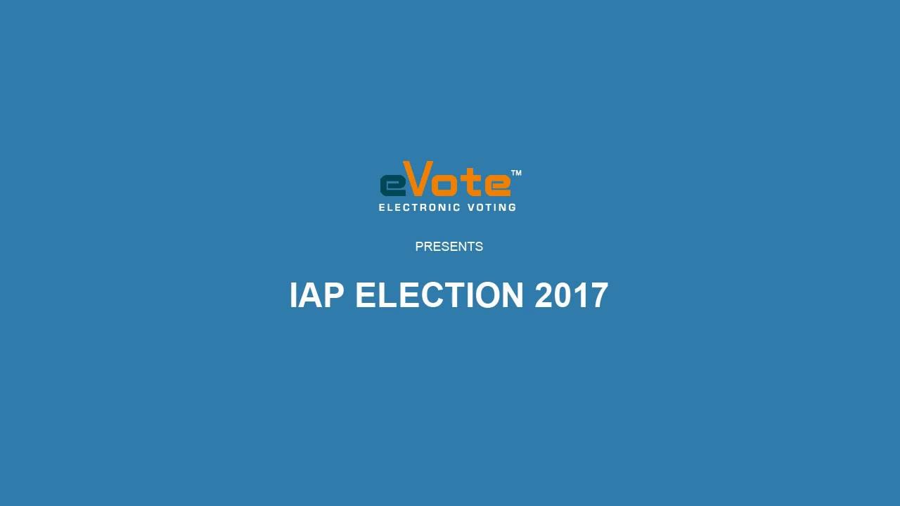 IAP eVote Election 2017  Process