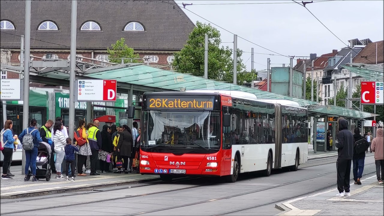 Soundaufnahme eines MAN Lions City A40 GL Wagen 4581 der BSAG