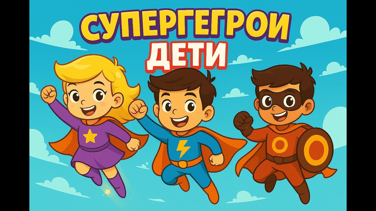 Супергерои Дети | Весёлая и обучающая анимационная песенка для детей