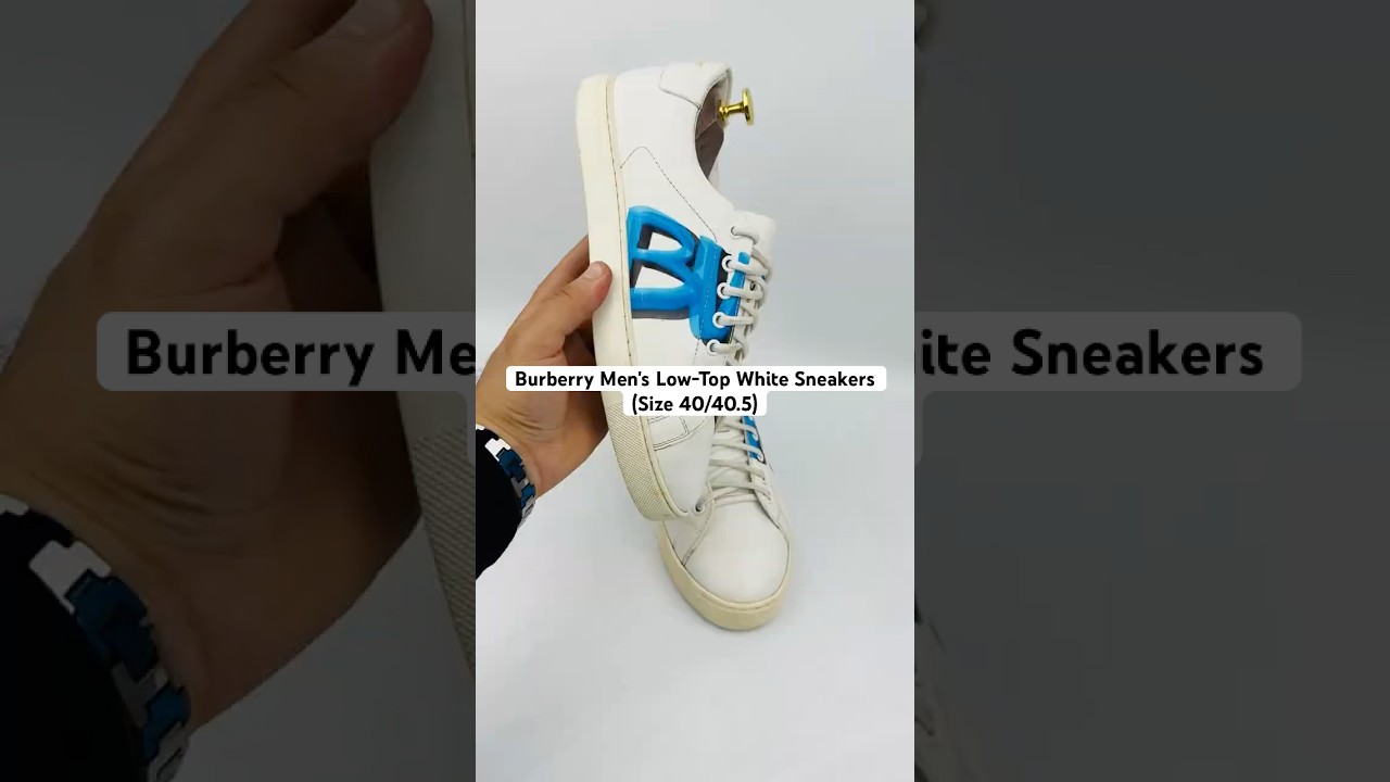 Burberry Men's Low-Top White Sneakers (Size 40/40.5) 