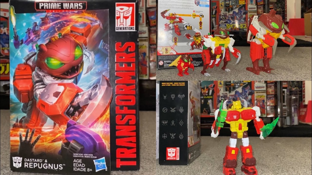 Transformers Titans return Repugnus review. Prime wars unbox & G1 complete collection comparison box