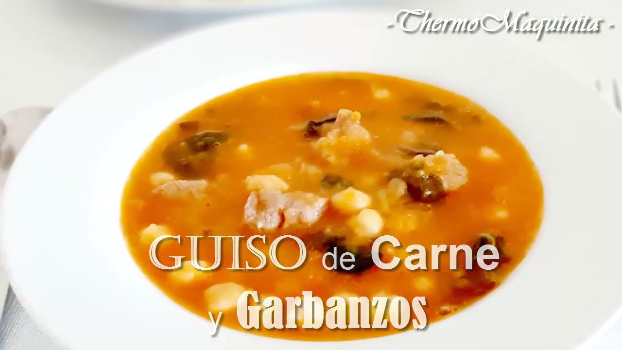 Guiso de GARBANZOS con CARNE en THERMOMIX®// Legumbres en thermomix®.