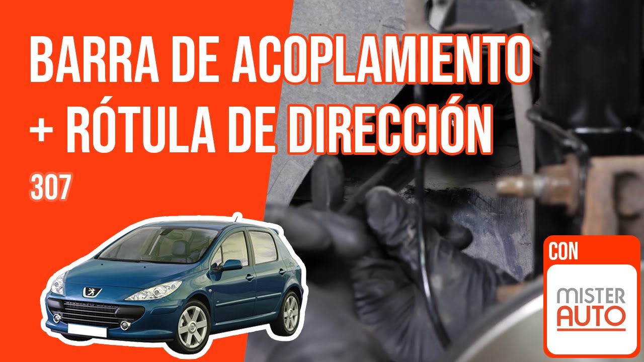 Cómo cambiar la barra de acoplamiento y la rótula de dirección Peugeot 307 🚗