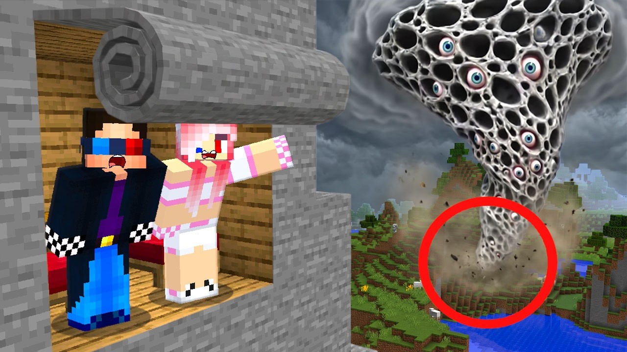 🌪️ЖИВОЕ ТОРНАДО ПРЯЧЬСЯ КАК НАДО в МАЙНКРАФТ! ШЕДИ МЕН ТРИПОФОБИЯ MINECRAFT