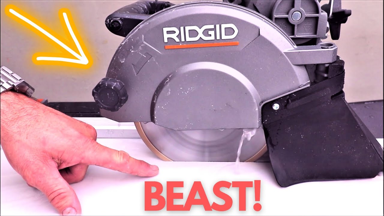 Это просто зверь! Плиткорез Ridgid 8 дюймов режет ОГРОМНУЮ плитку с помощью ограждения.