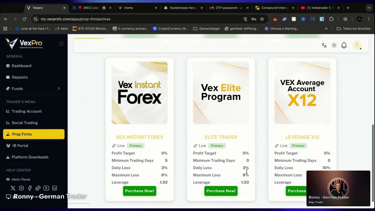 Gold Trading in VexPro | Deutsch