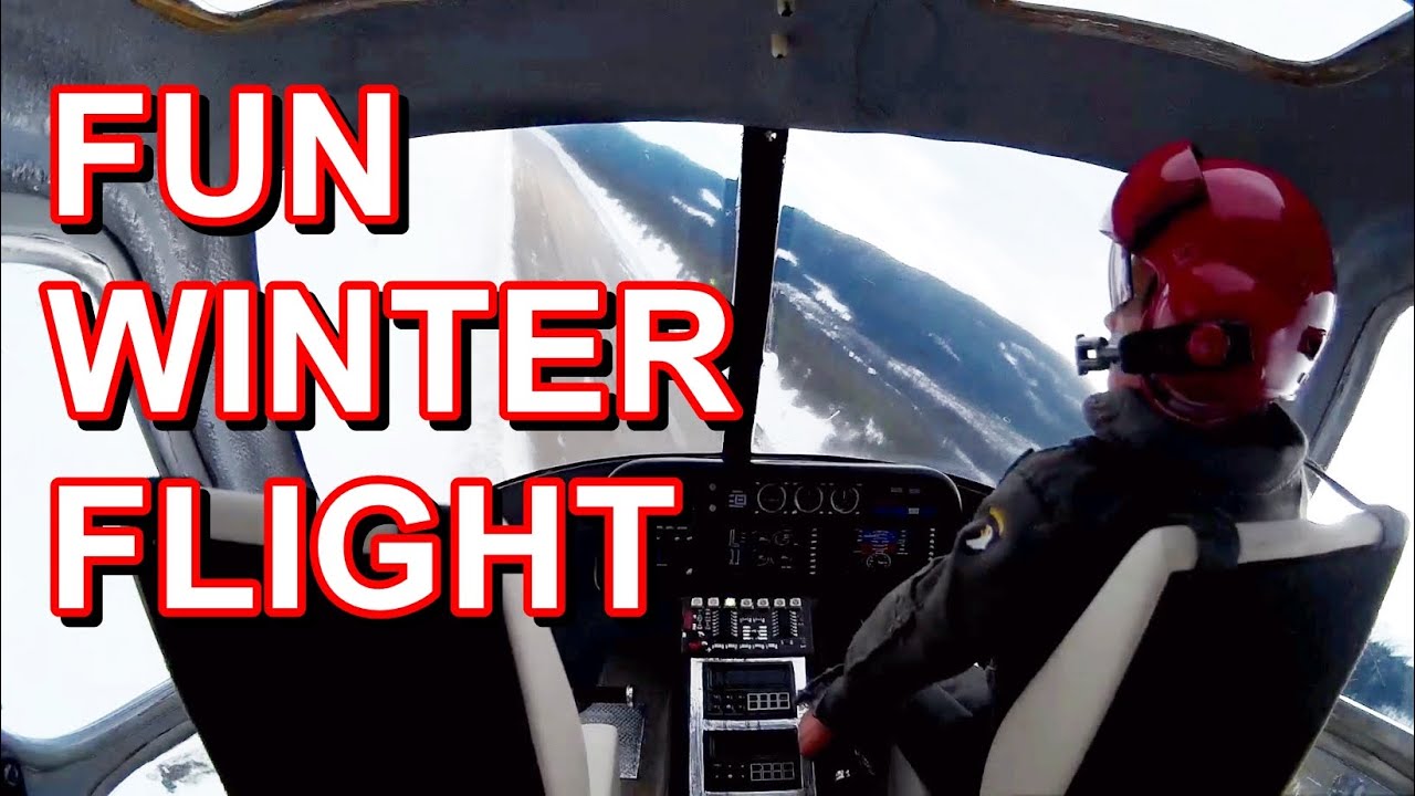 Scale RC Helicopter Flying - Roban AS350 Winter Flight