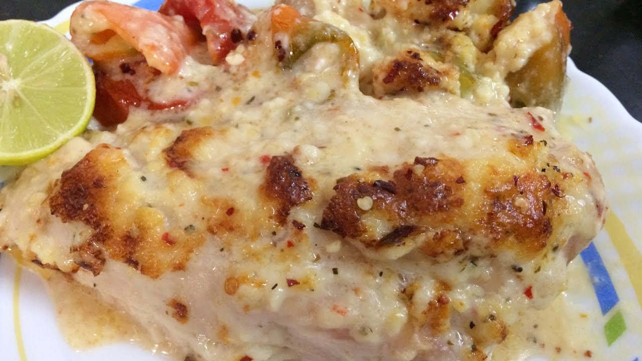 Cheese Garlic Baked Chicken Recipe | Easy To Make | My Kitchen My Dish