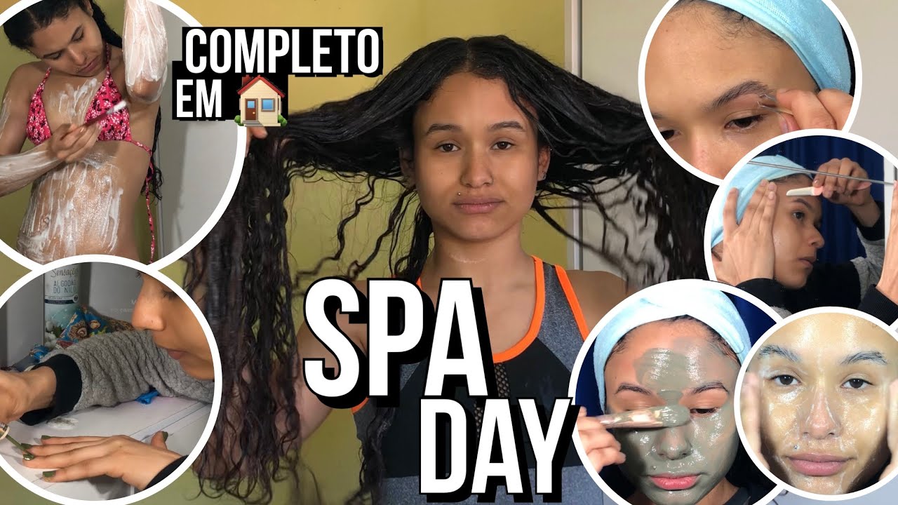 SPA DAY Em casa COMPLETÃO | SkinCare; Cabelo; Unhas e Corpo