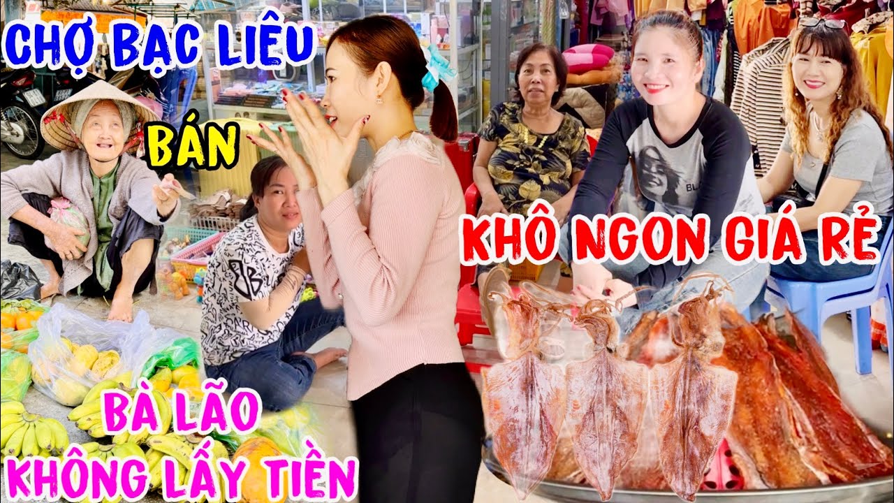 Gái Xinh Ở Chợ Bạc Liêu Bắt Gặp Bà Lão Sống Một Mình Bán Chuối Không Cần Tiền | Đỗ Hoài Thương Vlog