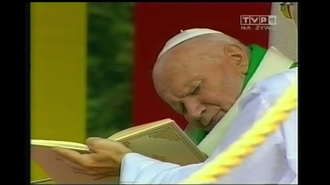 TVP1, 2002 - Papież Jan Paweł II na krakowskich Błoniach, Msza św.