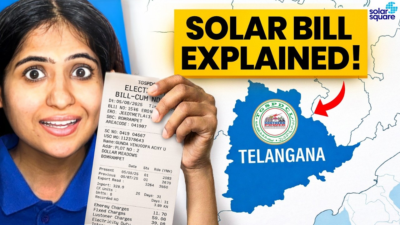 TGSPDCL Solar Bill Decoded! | Import, Export, Net Units, Carry Forward Units EXPLAINED!