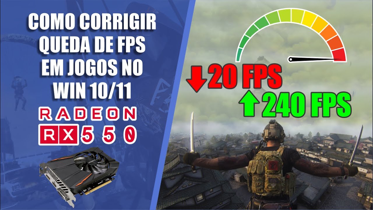 AMD RX 550, RX 580 COM QUEDA DE FPS E PERDENDO DESEMPENHO EM JOGOS - RESOLVIDO.